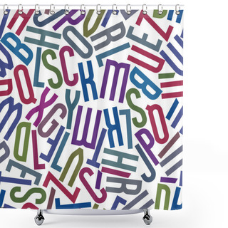 Personality  Repeatable Letters Pattern. Shower Curtains