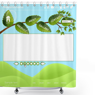 Personality  Vector Website Design Template Shower Curtains