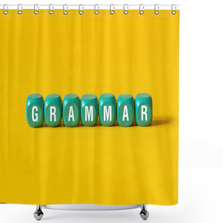 Personality  Grammar - Word Concept On Building Blocks, Text, Letters Shower Curtains