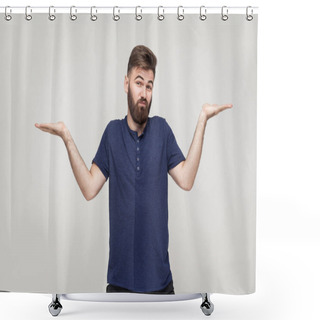 Personality  Emotional Bearded Man  Shower Curtains