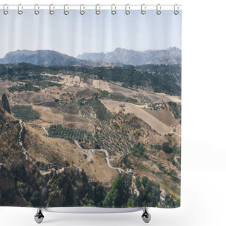 Personality  Beautiful Landscape With Hills And Mountains, Ronda, Spain Shower Curtains