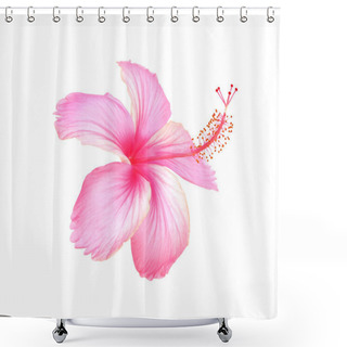 Personality  Flowers On A White Background. Shower Curtains