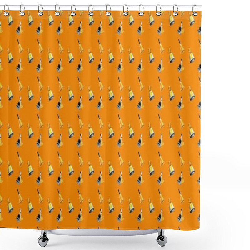 Personality  Colored Background With Different Accessories Shower Curtains