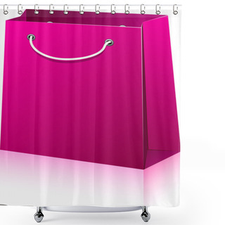 Personality  Magenta Shopping Bag. Shower Curtains