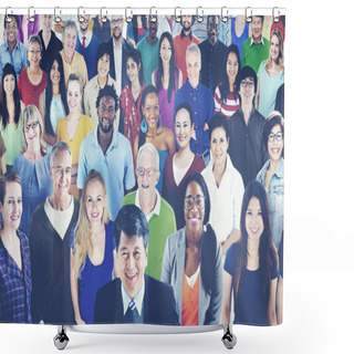 Personality  Large Group Of Diversity People Shower Curtains