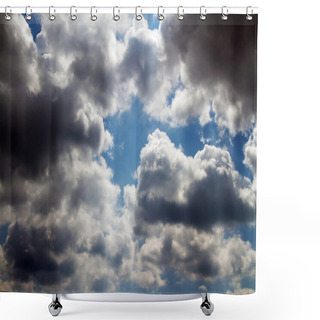 Personality  Sky Covered With Gloomy Clouds Shower Curtains