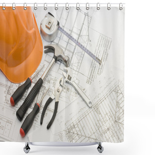 Personality  Building Tools On The House Project Shower Curtains