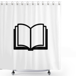 Personality  Book Icon. Vector Logo Shower Curtains