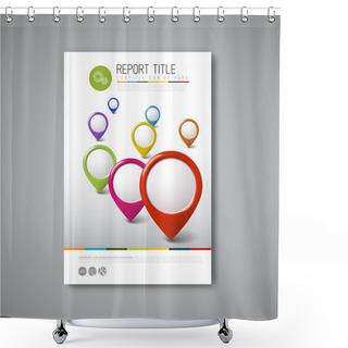 Personality  Modern Brochure Design Template Shower Curtains