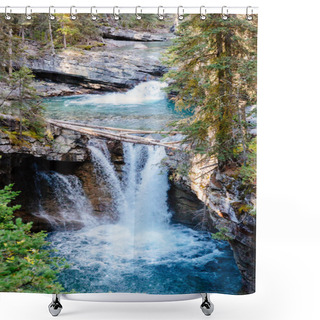 Personality  Lower Falls In Johnston Canyon, Banff National Park, Alberta, Ca Shower Curtains