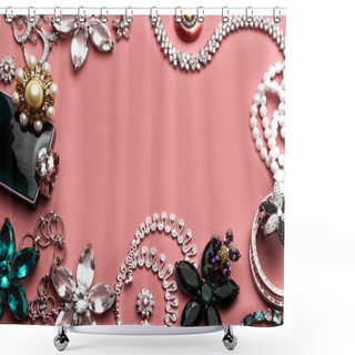 Personality  Beautiful Jewelry With Precious Stones For Women Shower Curtains