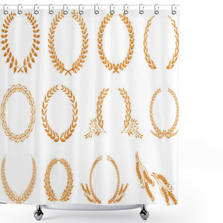 Personality  Laurel Wreath Pattern Shower Curtains