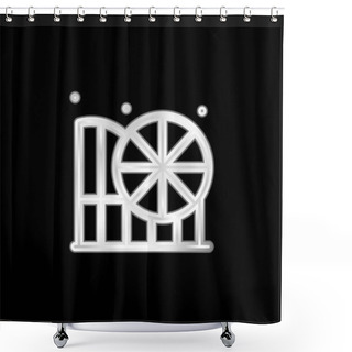 Personality  Amusement Park Silver Plated Metallic Icon Shower Curtains