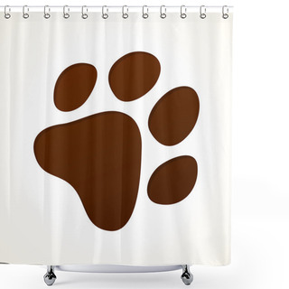 Personality  Brown Footprint Shower Curtains
