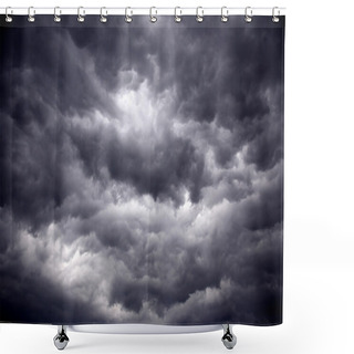 Personality  Heavy Gale Black Stormy Clouds Shower Curtains