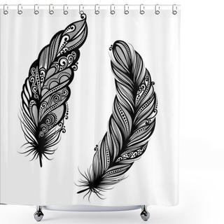 Personality  Peerless Decorative Feather (Vector) Shower Curtains