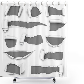 Personality  Gray Paper Shower Curtains