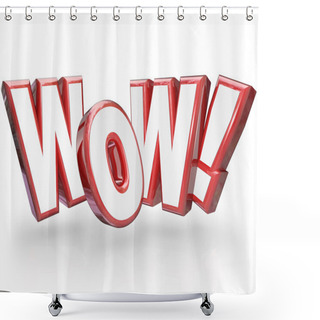Personality  Wow Surprised Word Astonished Surprising Shower Curtains