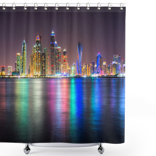 Personality  Dubai Marina. Shower Curtains