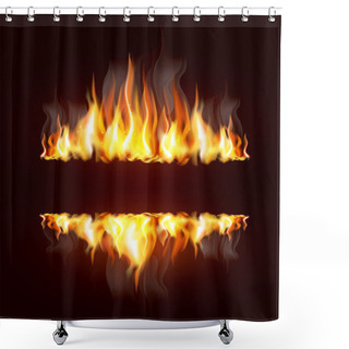 Personality  Background With A Burning Flame And Place For Text Shower Curtains