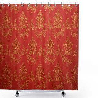 Personality  Red Old Wallpaper Shower Curtains