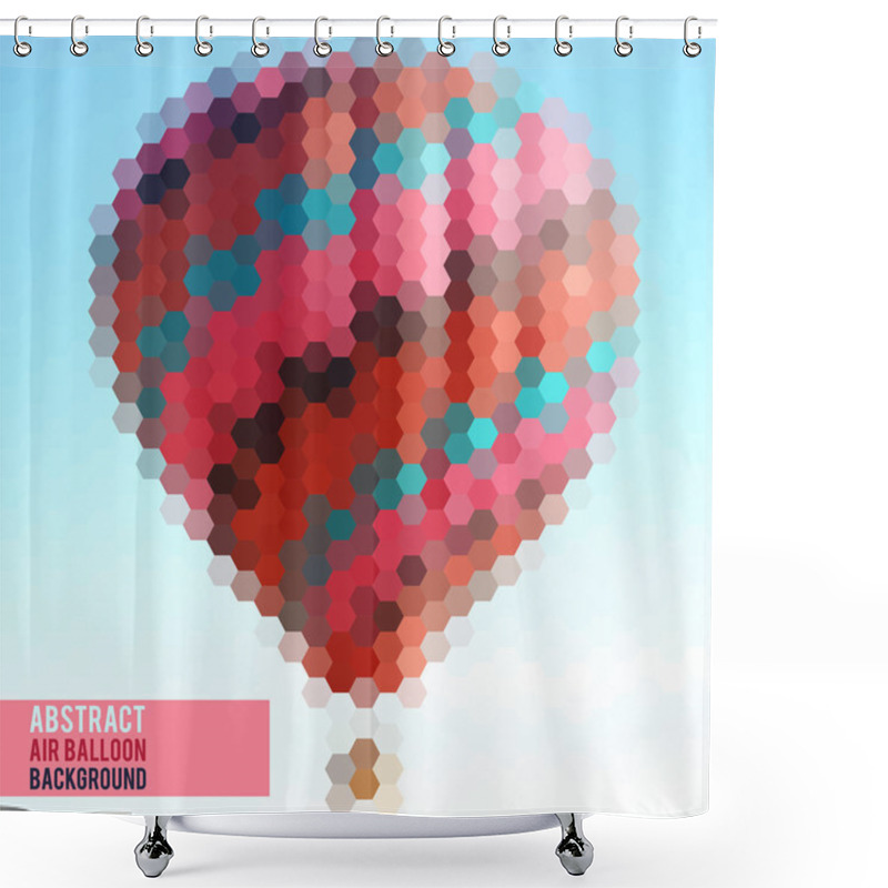 Personality  Abstract Baloon  Banner Vector Illustration   Shower Curtains