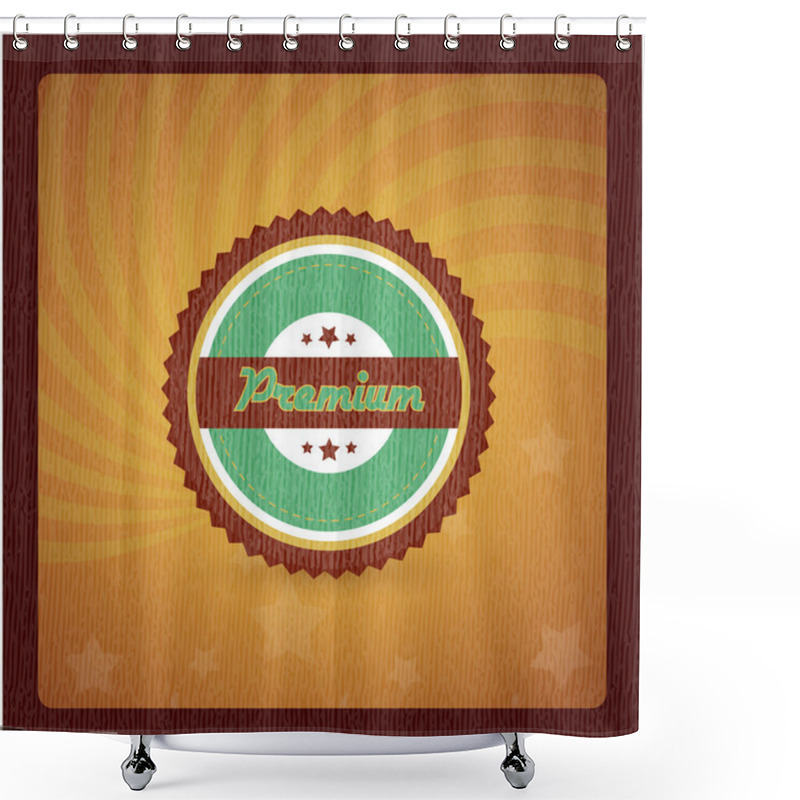 Personality  Vintage frame vector illustration, education  shower curtains