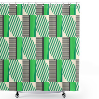 Personality  Seamless Geometric Retro Pattern Shower Curtains