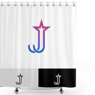 Personality  Letter J Logo Shower Curtains