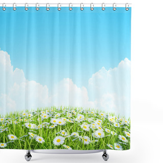 Personality  Summer Or Spring Shiny Meadow Background. Shower Curtains