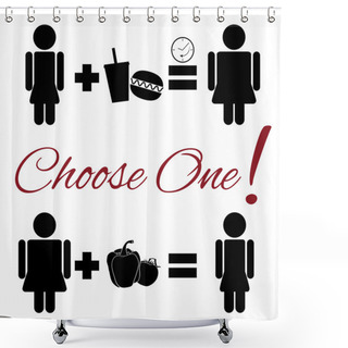 Personality  Lifestyle Choice Pictogram Shower Curtains