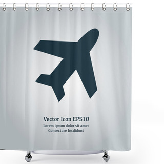 Personality  Vector Plane Icon Shower Curtains