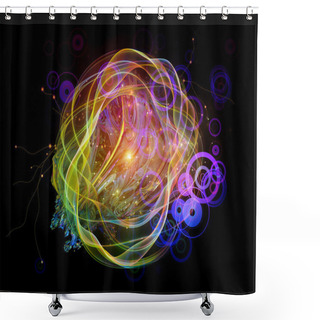 Personality  Design Element Composition Shower Curtains