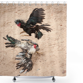 Personality  Gamecocks In Action Shower Curtains