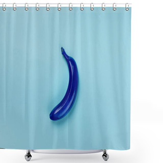 Personality  Blue Colored Banana Shower Curtains
