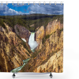 Personality  Lower Falls Of The Yellowstone From Artist Point Shower Curtains