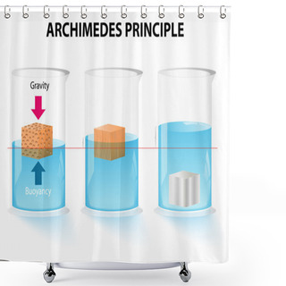 Personality  Archimedes' Principle Shower Curtains