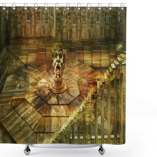 Personality  Ancient Architecture Shower Curtains