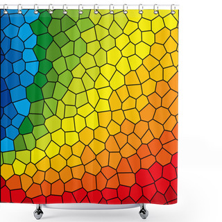Personality  Stained Glass Rainbow Shower Curtains