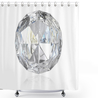 Personality  Oval Cut Diamond Shower Curtains