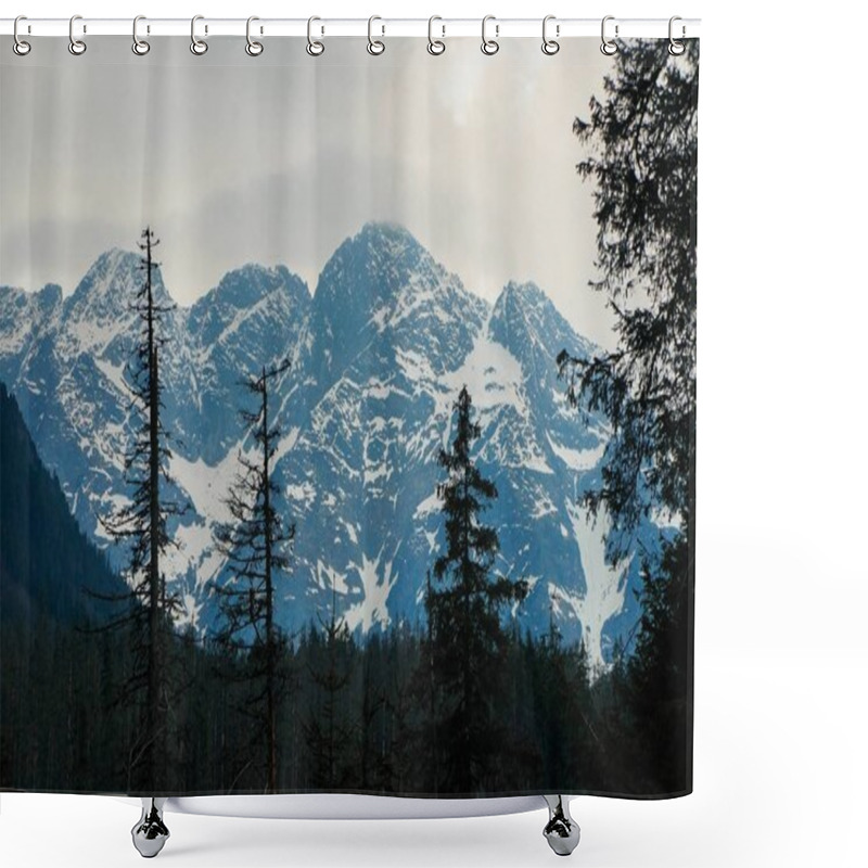 Personality  Winter Mountains Landscape Shower Curtains