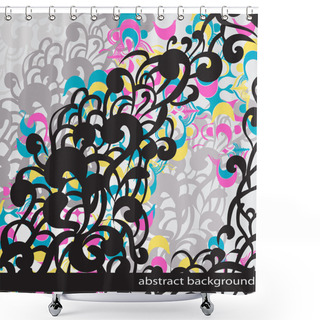 Personality  Abstract Vector Background. Vector Illustration  Shower Curtains