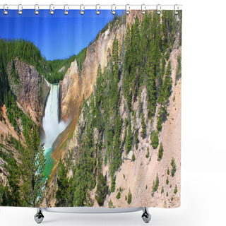 Personality  Lower Falls Of The Yellowstone River Shower Curtains