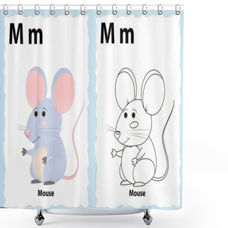 Personality  Alphabet Coloring Book Shower Curtains