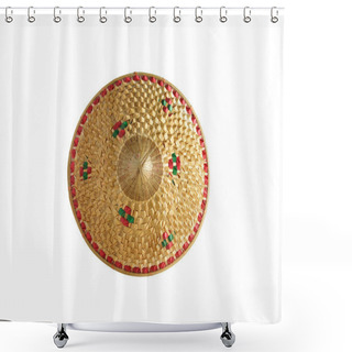 Personality  Bamboo Hat Isolated Shower Curtains