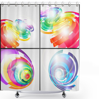 Personality  Abstract Background Vector  Illustration  Shower Curtains