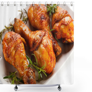 Personality  Grilled Chicken Drumsticks Shower Curtains