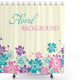 Personality  Floral Vector Seamless Border Shower Curtains