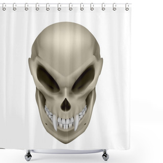 Personality  Skull Of A Mutant Shower Curtains