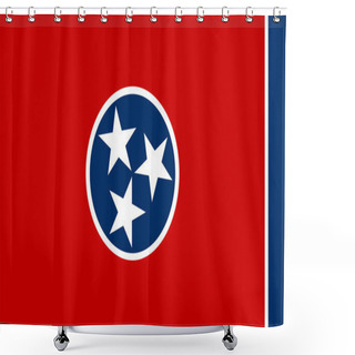 Personality  Flag Of Tennessee Ilustration Shower Curtains